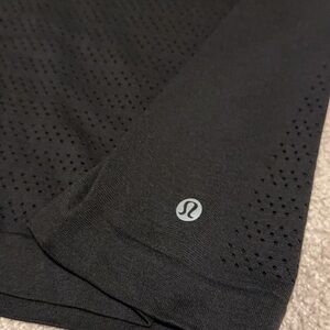 Lululemon Black Perforated Athletic Top